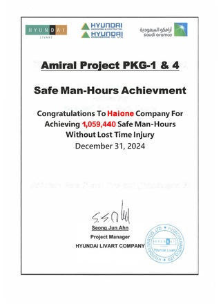 Amiral Safety Certification